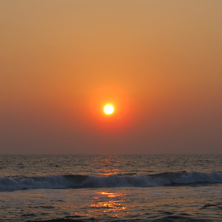 Sunset, Munroe island, India