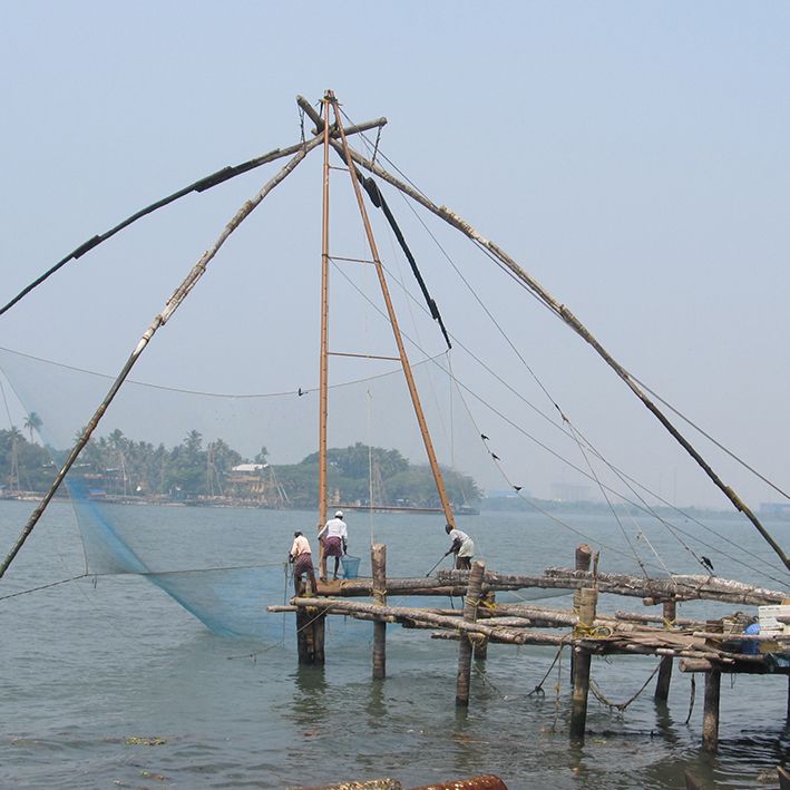 Chinese fishing nets, Cochin, India